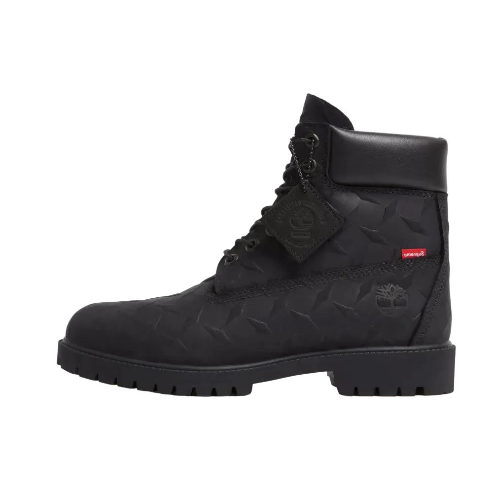 Supreme x Timberland Diamond Plate 6" Premium Waterproof Black FW26-W5