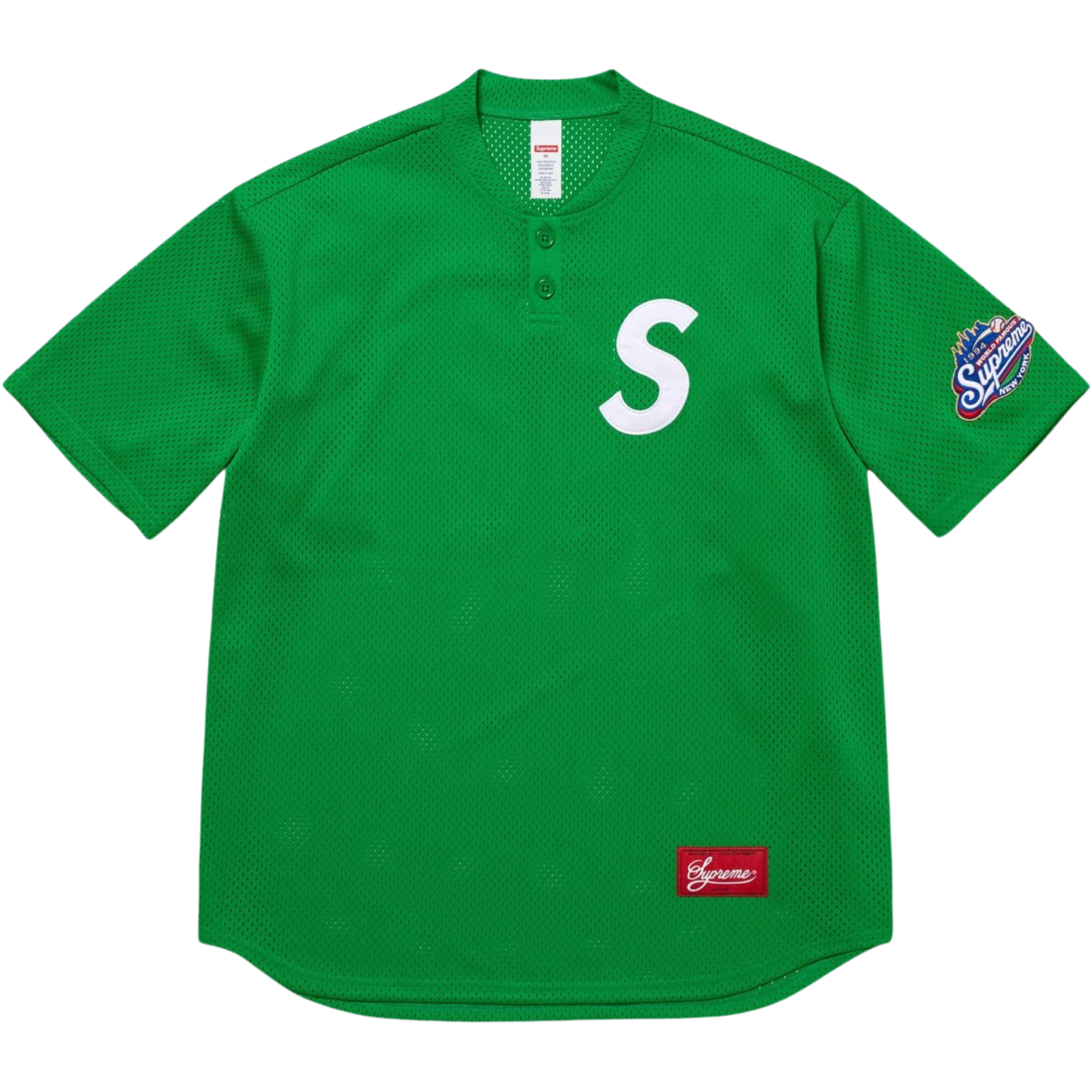 【24fw】Supreme S Logo Baseball Henley Jersey Supreme S Logo Baseball Henley Verde