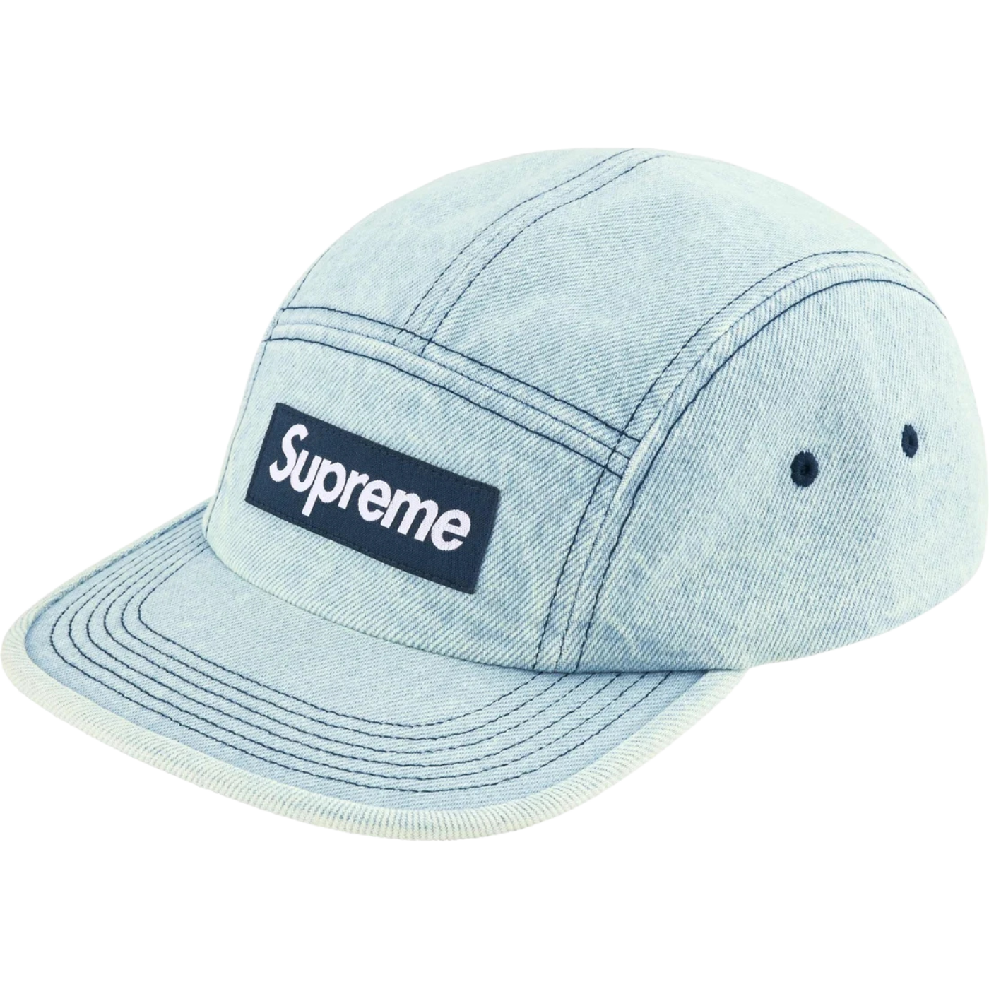 Boné Supreme Denim Camp Light Washed Indigo