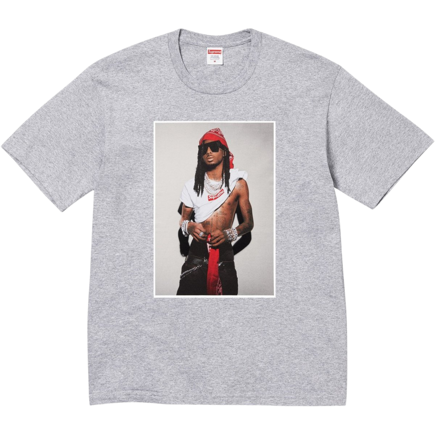 込 SUPREME Playboi Carti Tee XL Camiseta Supreme x Playboi Carti Cinza