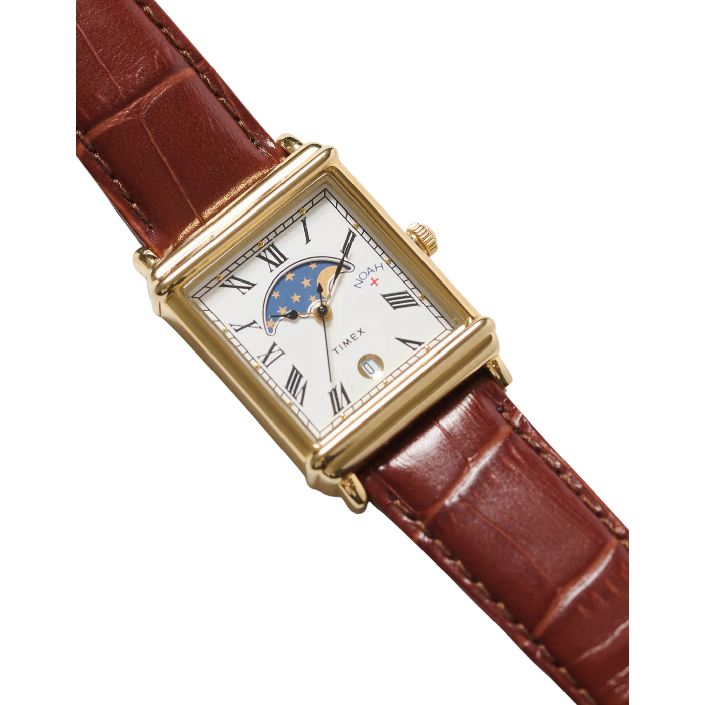 Relógio Noah x Timex Moon Phase Brown Gold