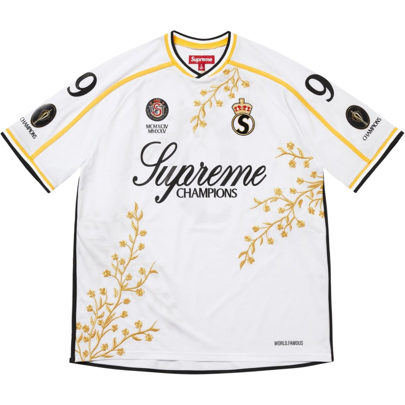 Supreme Jersey Football Flowers Branca
