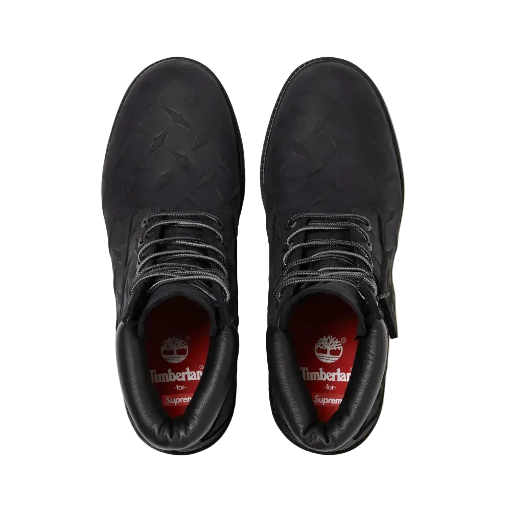 Supreme x Timberland Diamond Plate 6" Premium Waterproof Black FW26-W5