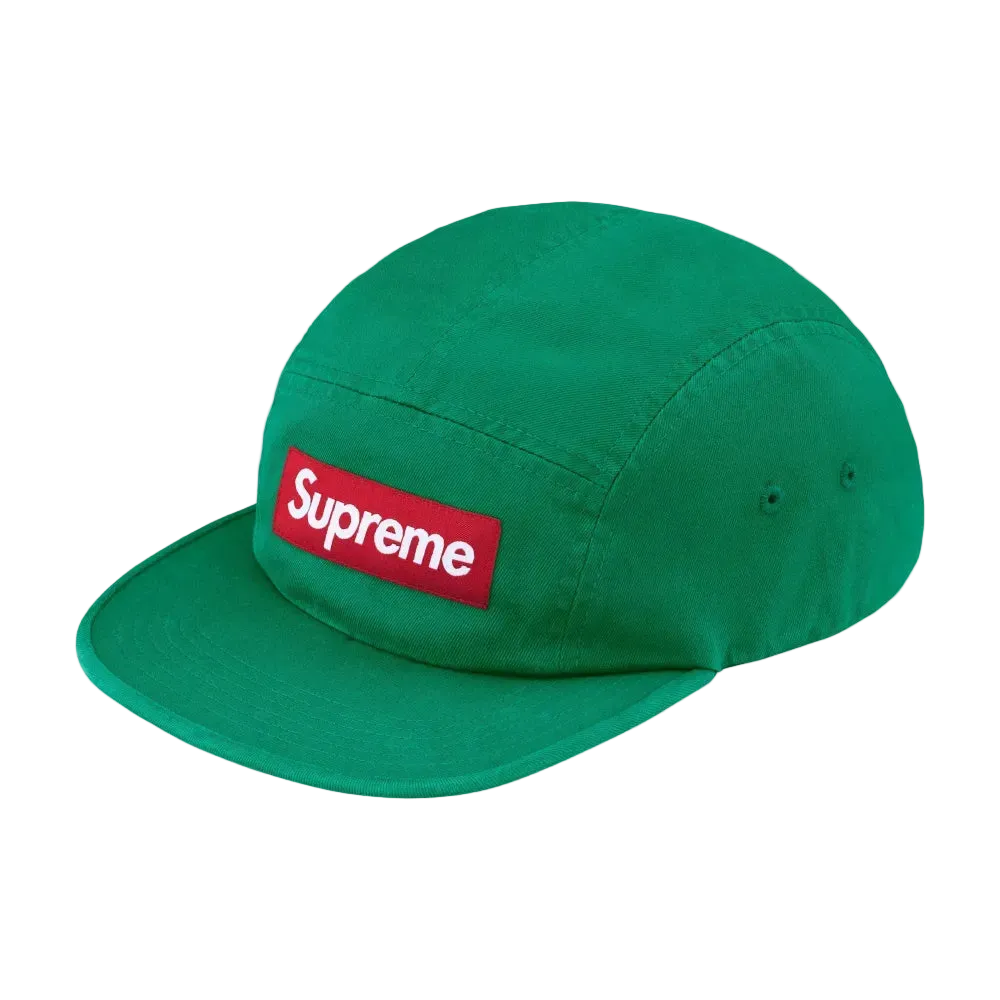 Boné Supreme Washed Chino Twill Camp Green FW26-W1
