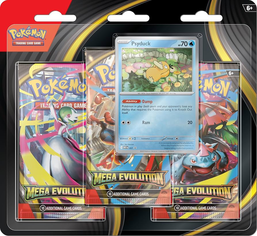 Blister Triplo Pokémon TCG Mega Evolução 1 Inglês