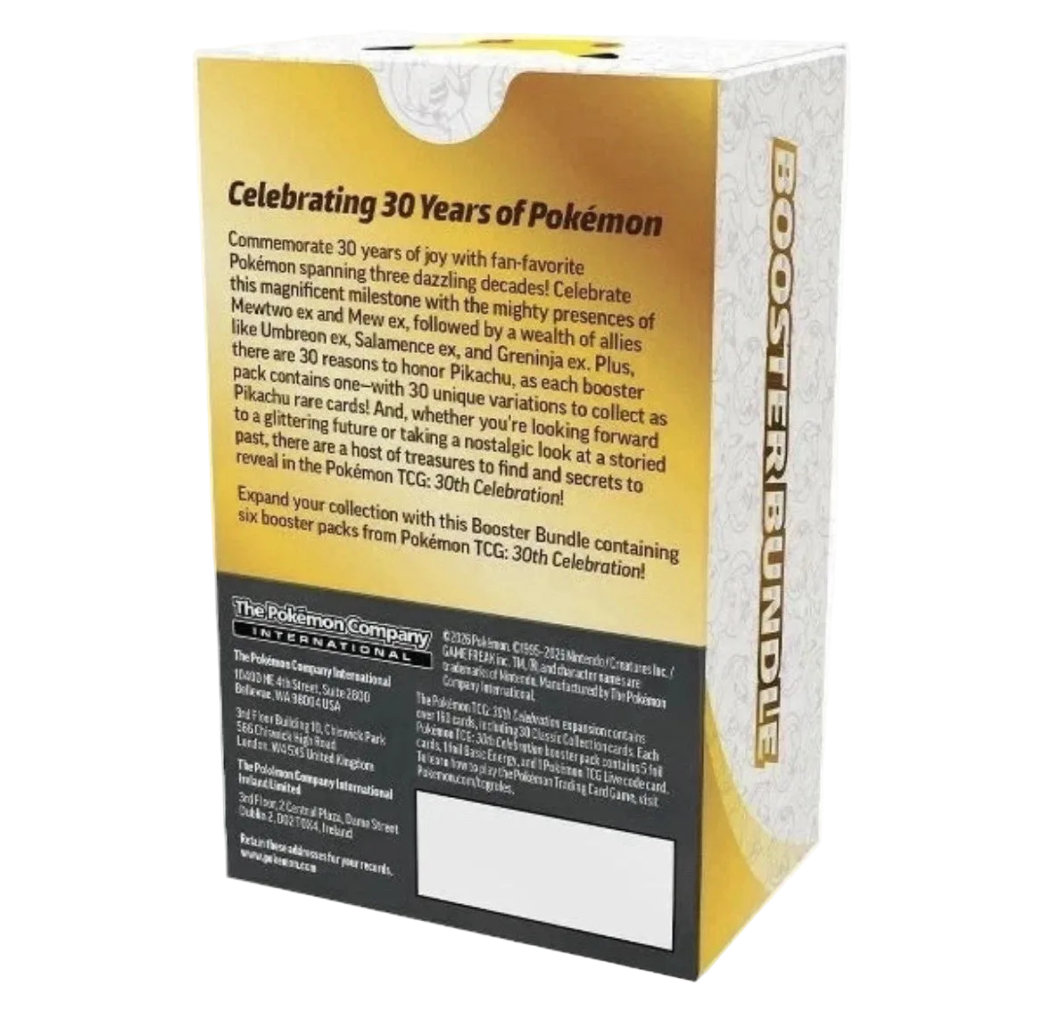 Combo de Booster - Pokemón: Celebração de 30 Anos ING