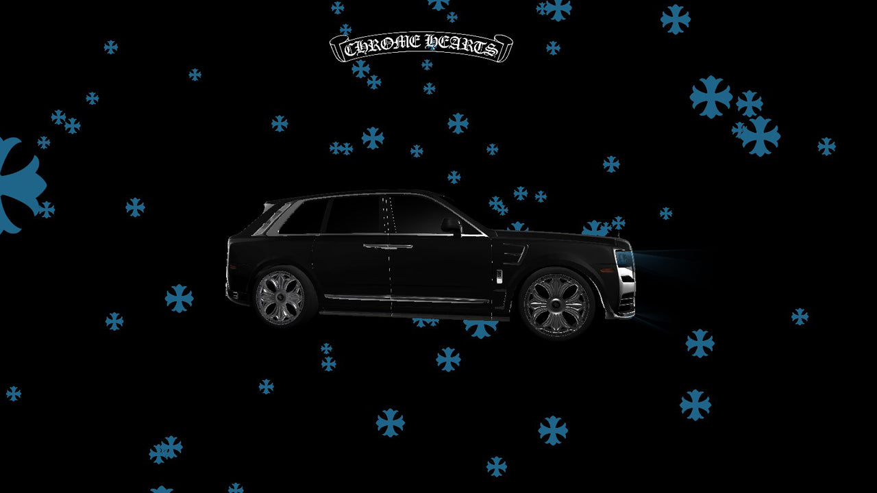 O Rolls Royce Cullinan customizado pela Chrome Hearts de Drake está à mostra em Miami