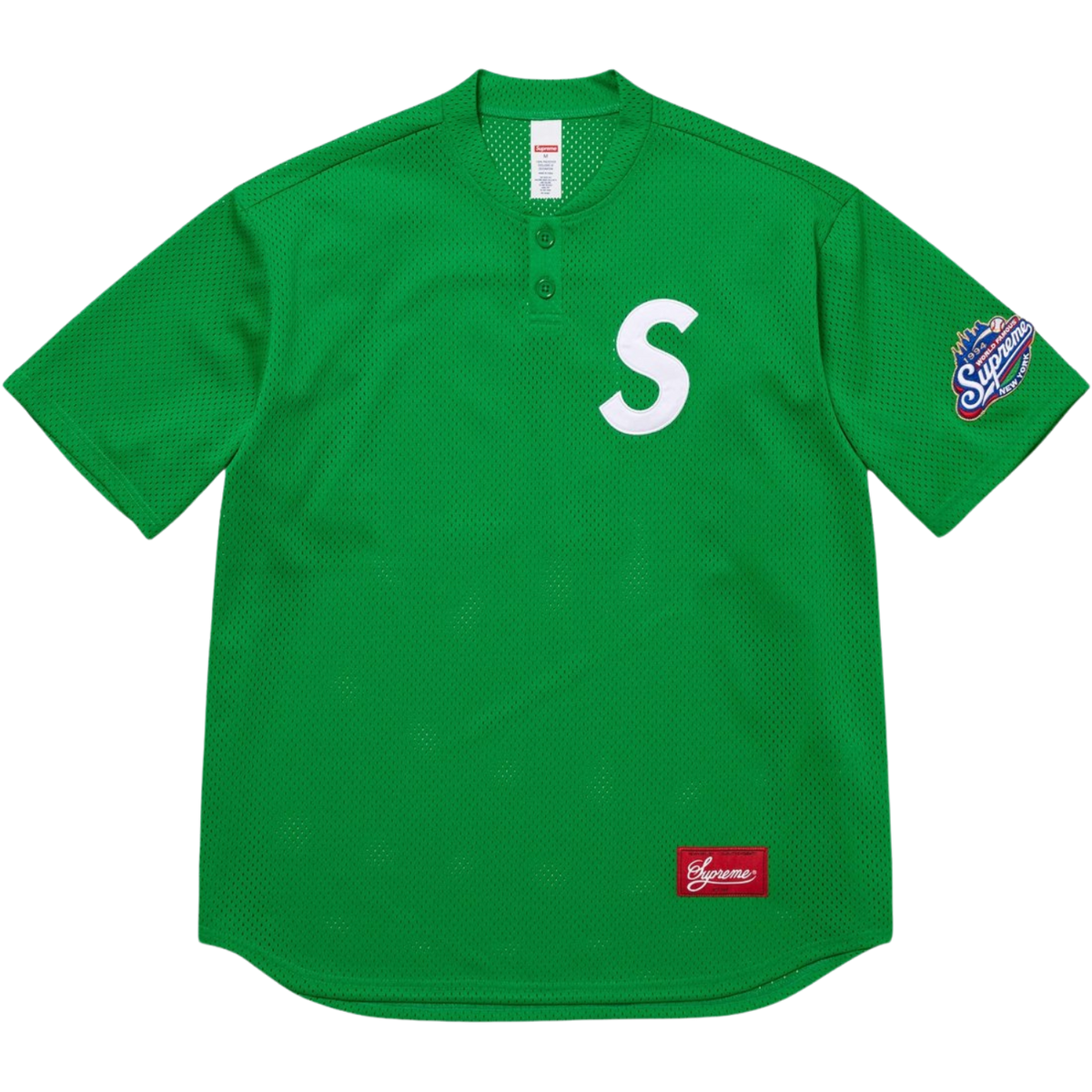 Jersey Supreme S Logo Baseball Henley Verde