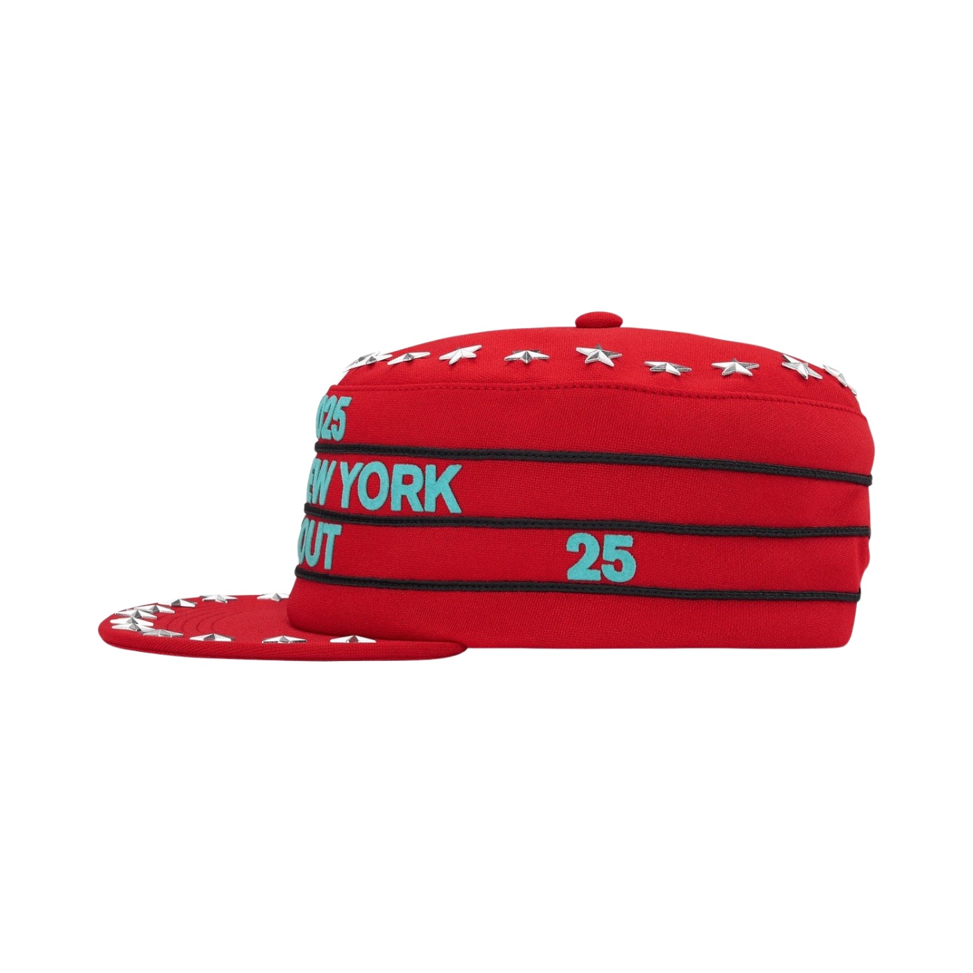 Boné Supreme Stars Studded Pillbox Vermelho