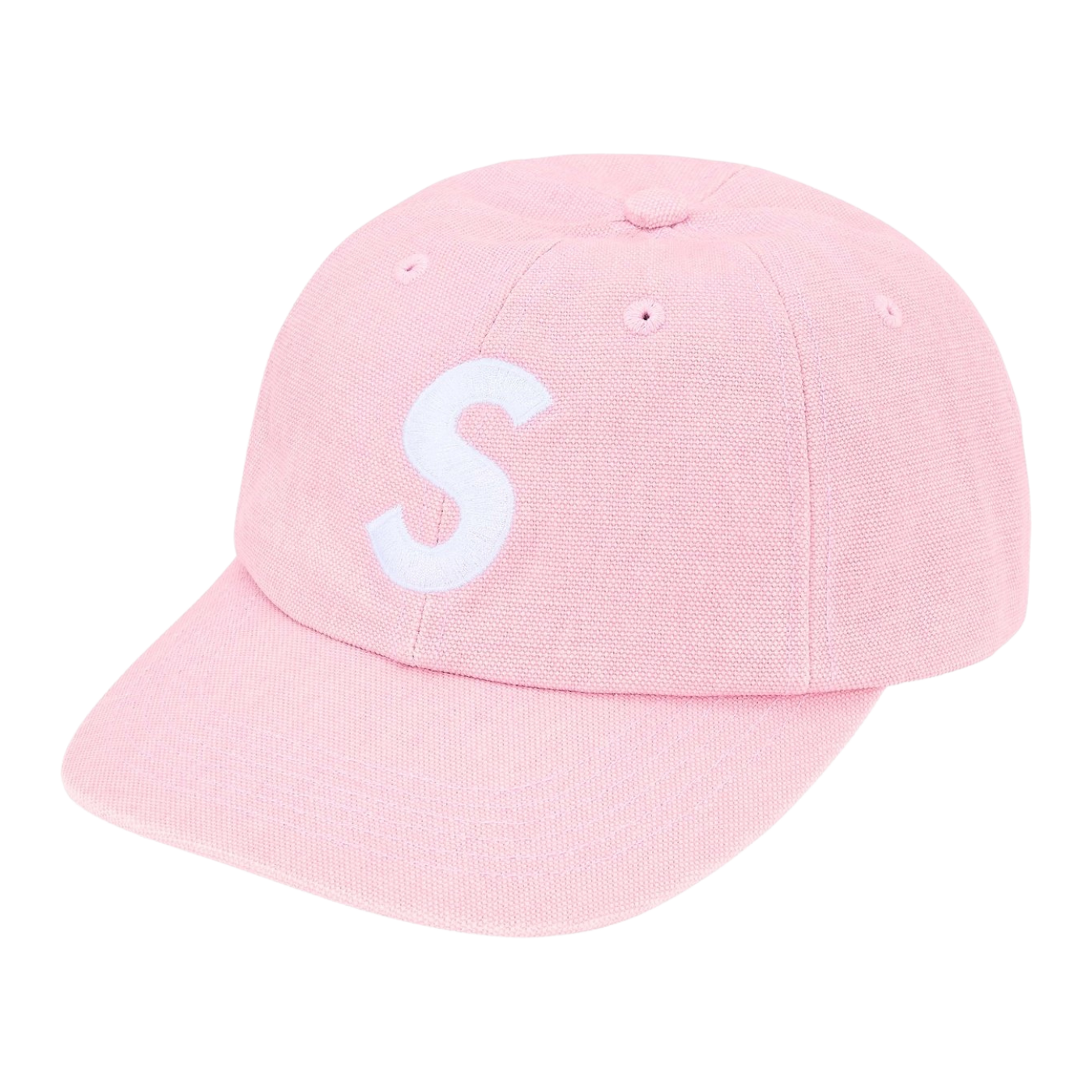 Boné Supreme S Logo Coated Canvas Rosa