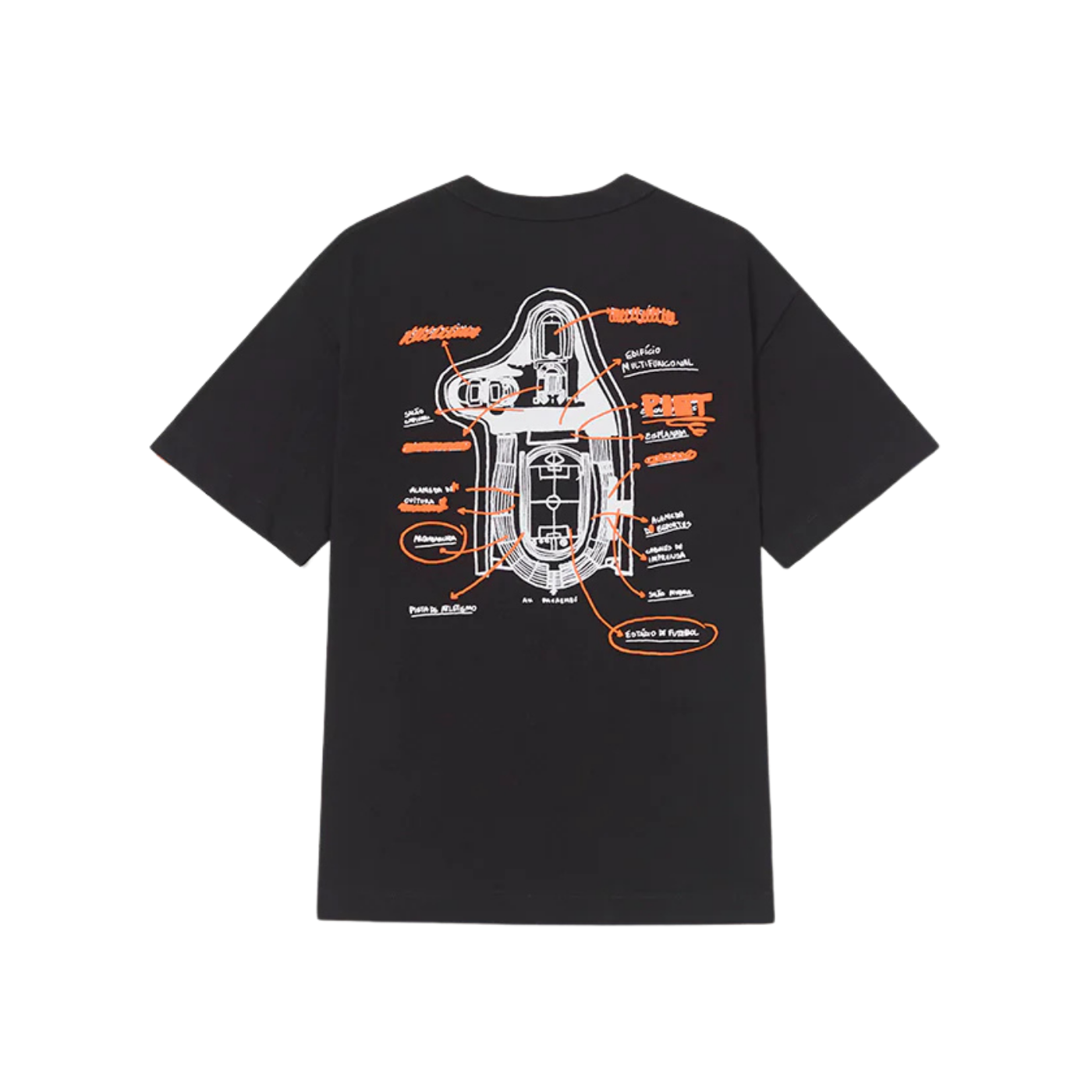 Camiseta Piet Planta Pacaembu Preta