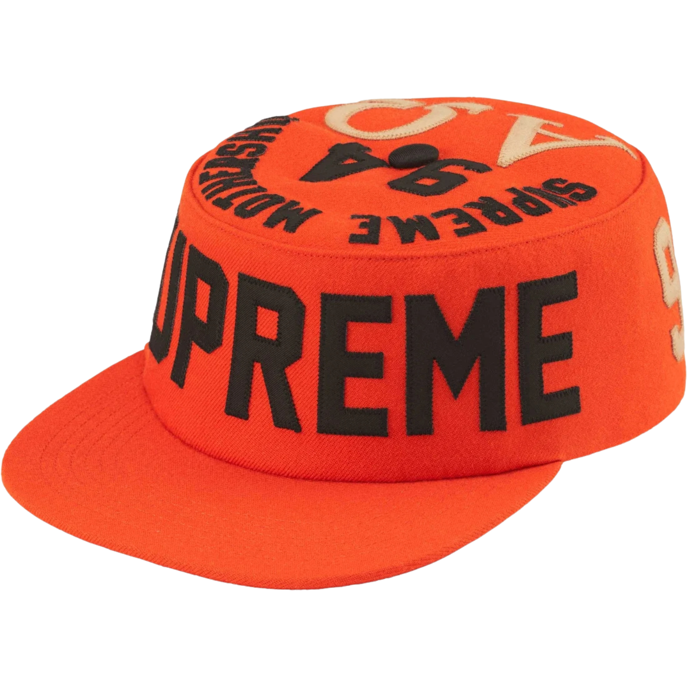 Boné Supreme Alpha Omega Pillbox Orange