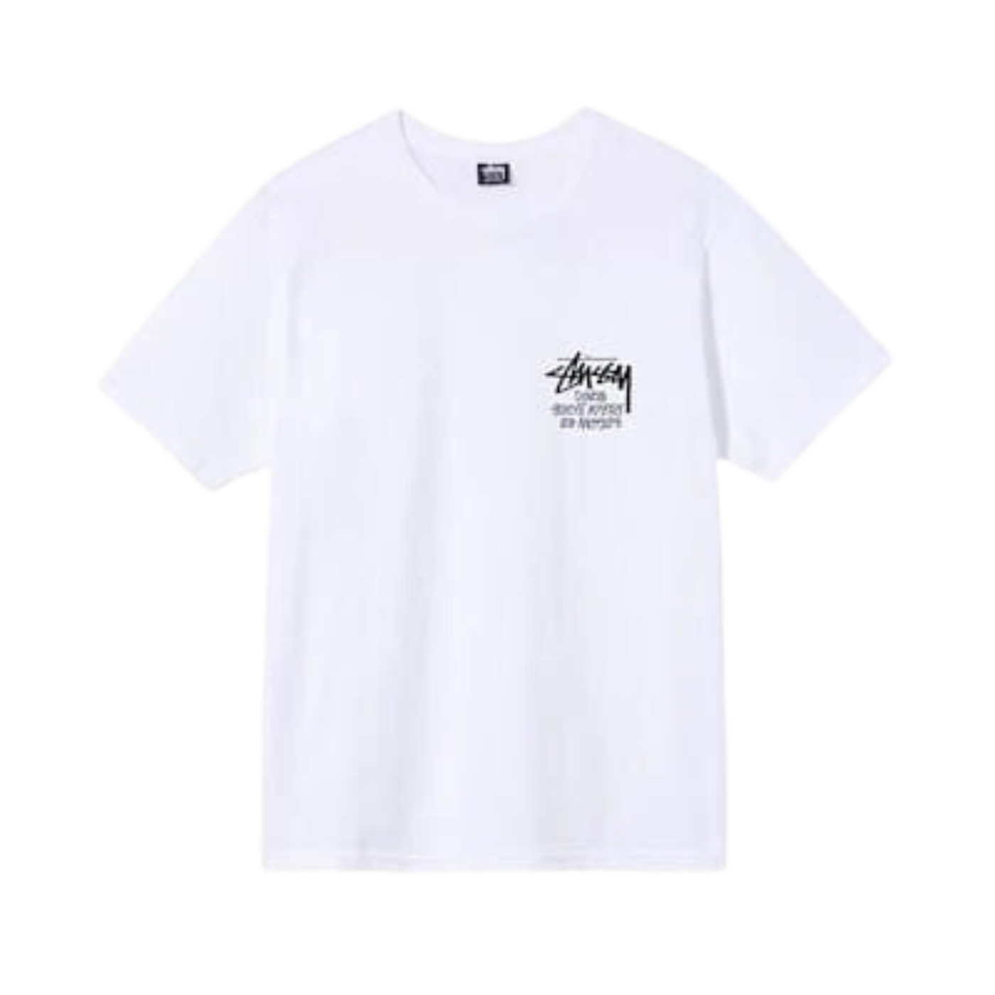 Camiseta Stussy Stock DSM NY Branca