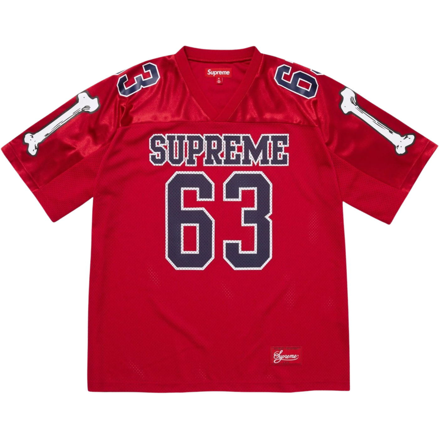 Supreme Jersey Football Bones Vermelha