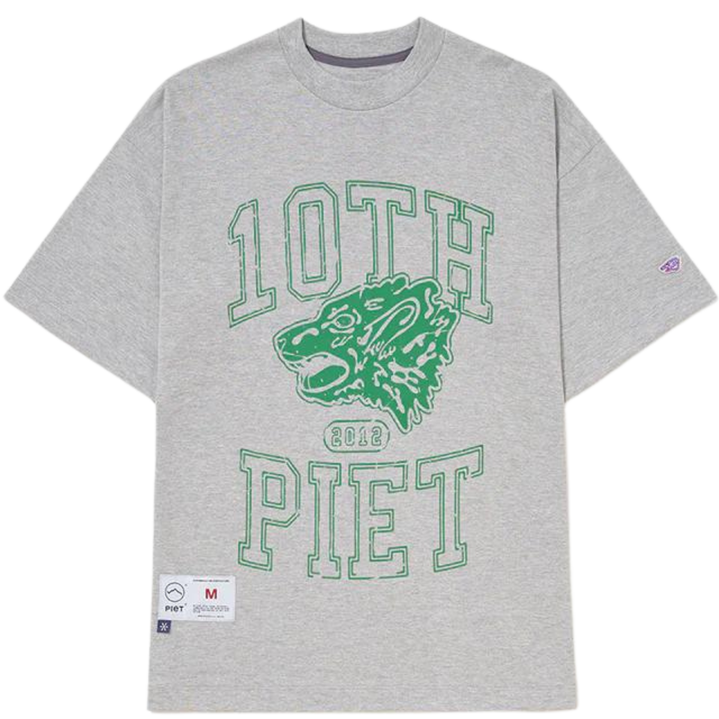 Camiseta Piet Ivy Heavyweight Oversized Grey
