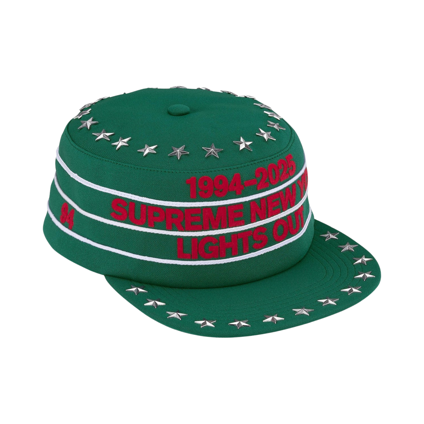 Boné Supreme Stars Studded Pillbox Verde
