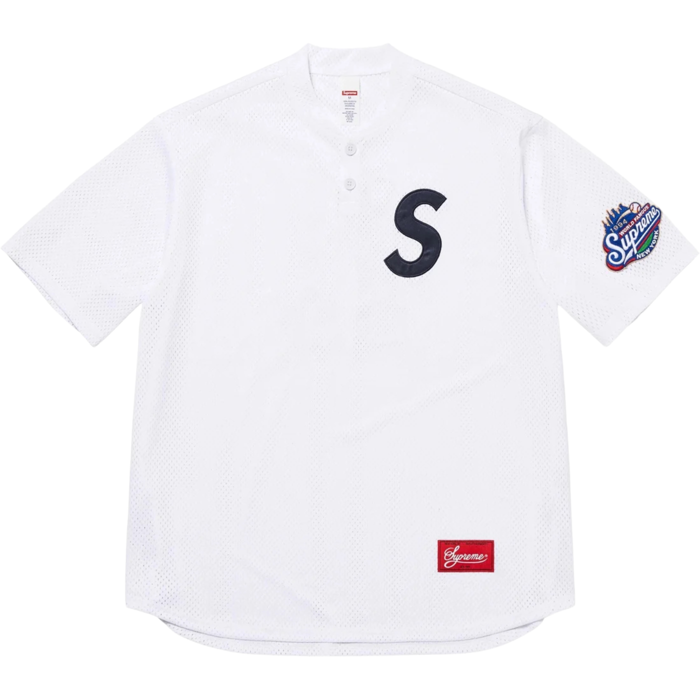 Jersey Supreme S Logo Baseball Henley Branco