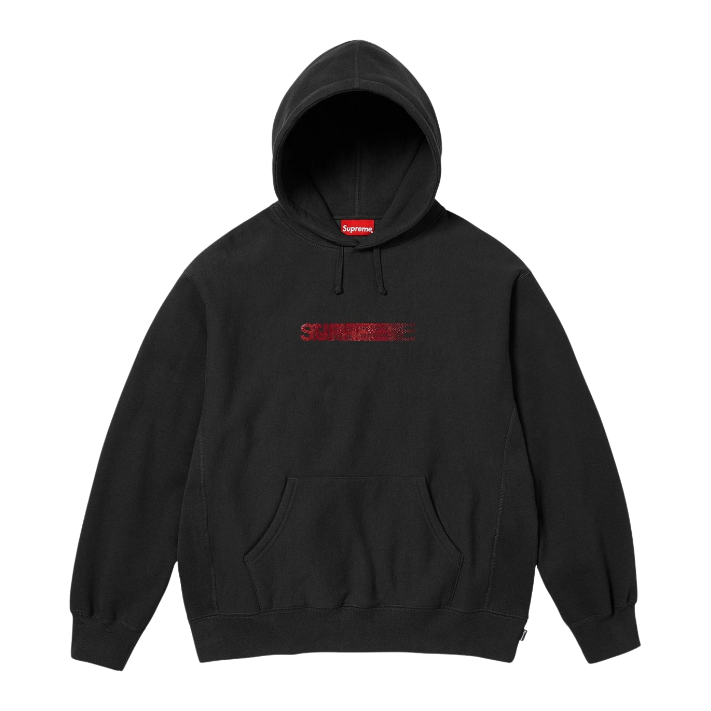 Moletom Swarovski x Supreme Logo Motion Preto