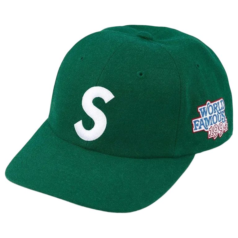 Boné Supreme World Famous S Logo Verde