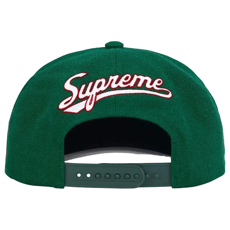 Boné Supreme World Famous S Logo Verde