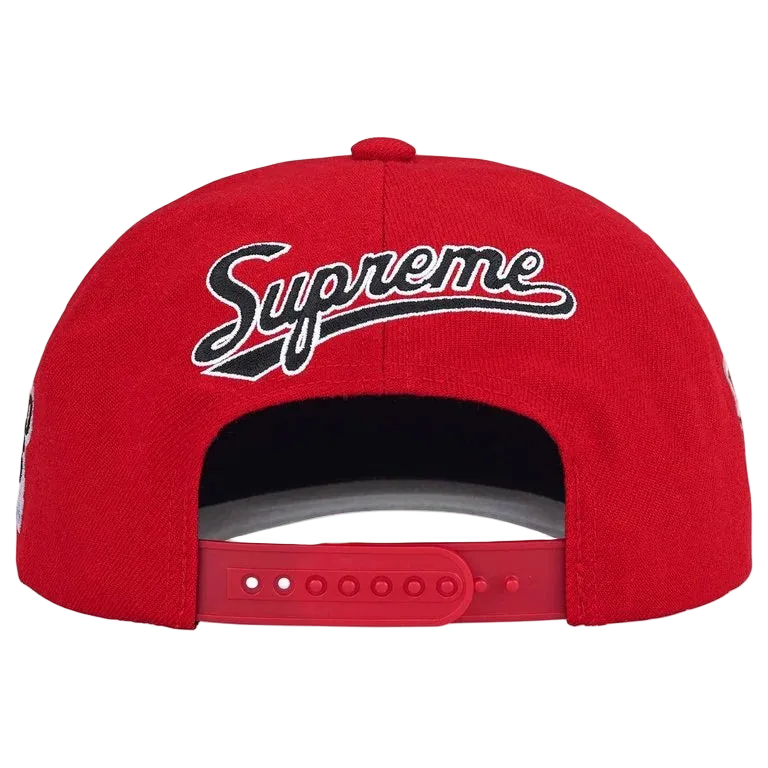 Boné Supreme World Famous S Logo Vermelho