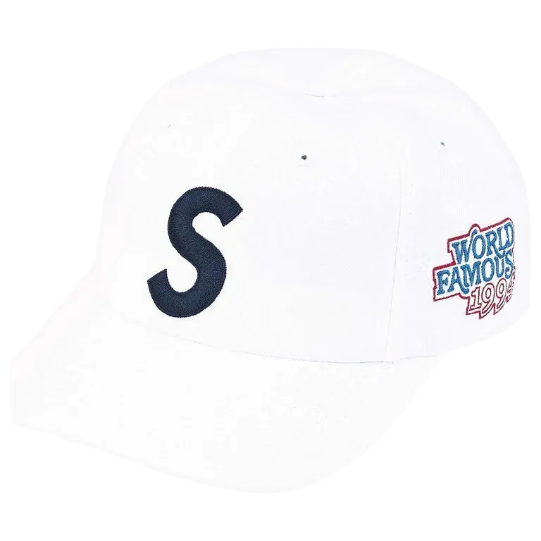 Boné Supreme World Famous S Logo Branco