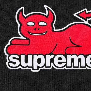 Camiseta Supreme x Toy Machine Devil Preta