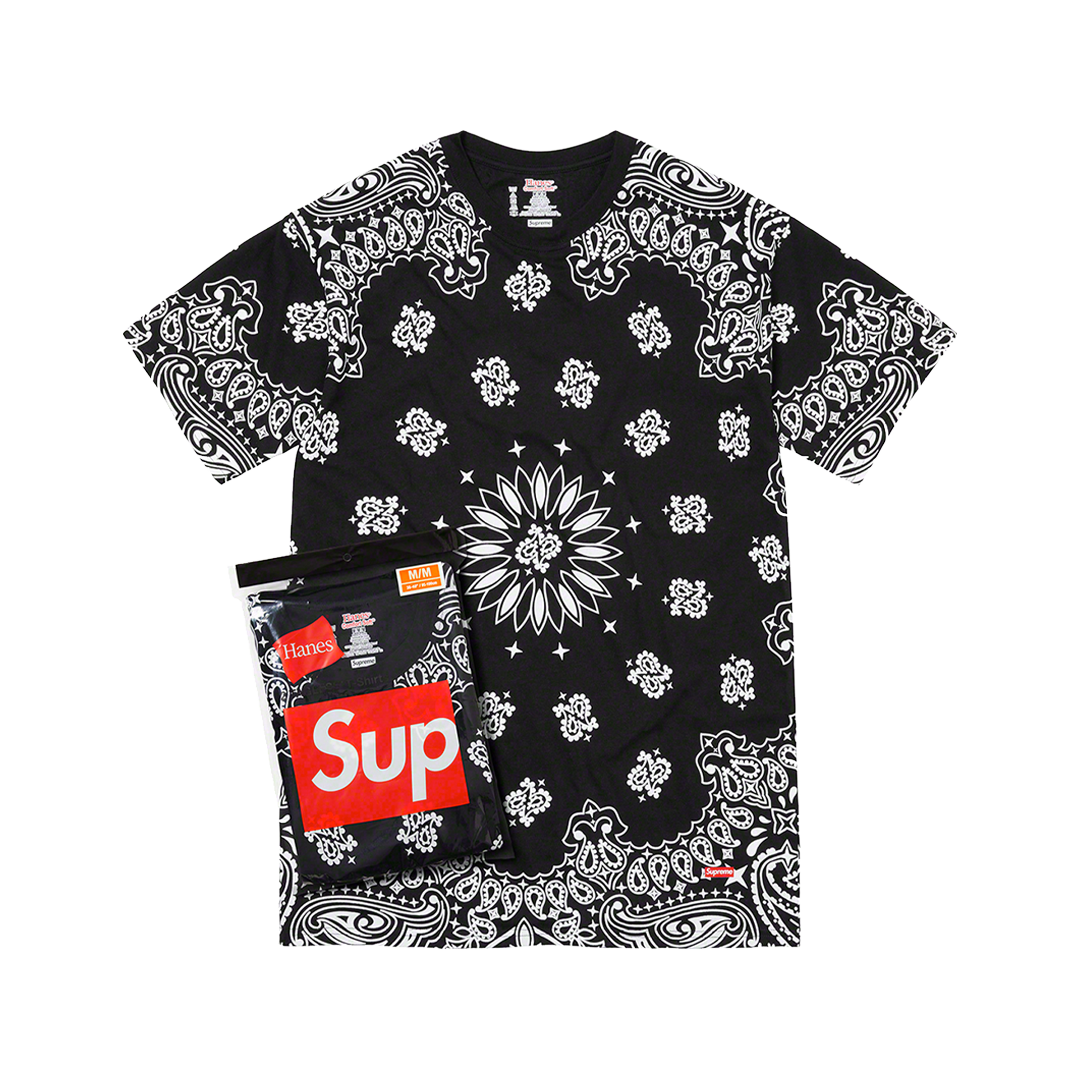 Supreme Pack Camiseta Bandana C/2 Black