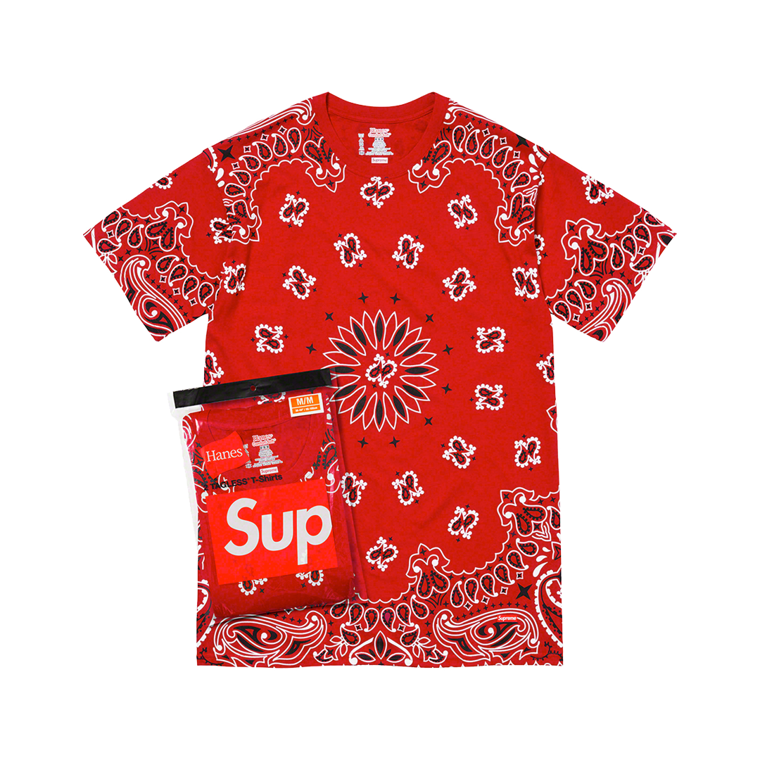 Supreme Pack Camiseta Bandana C/2 Red