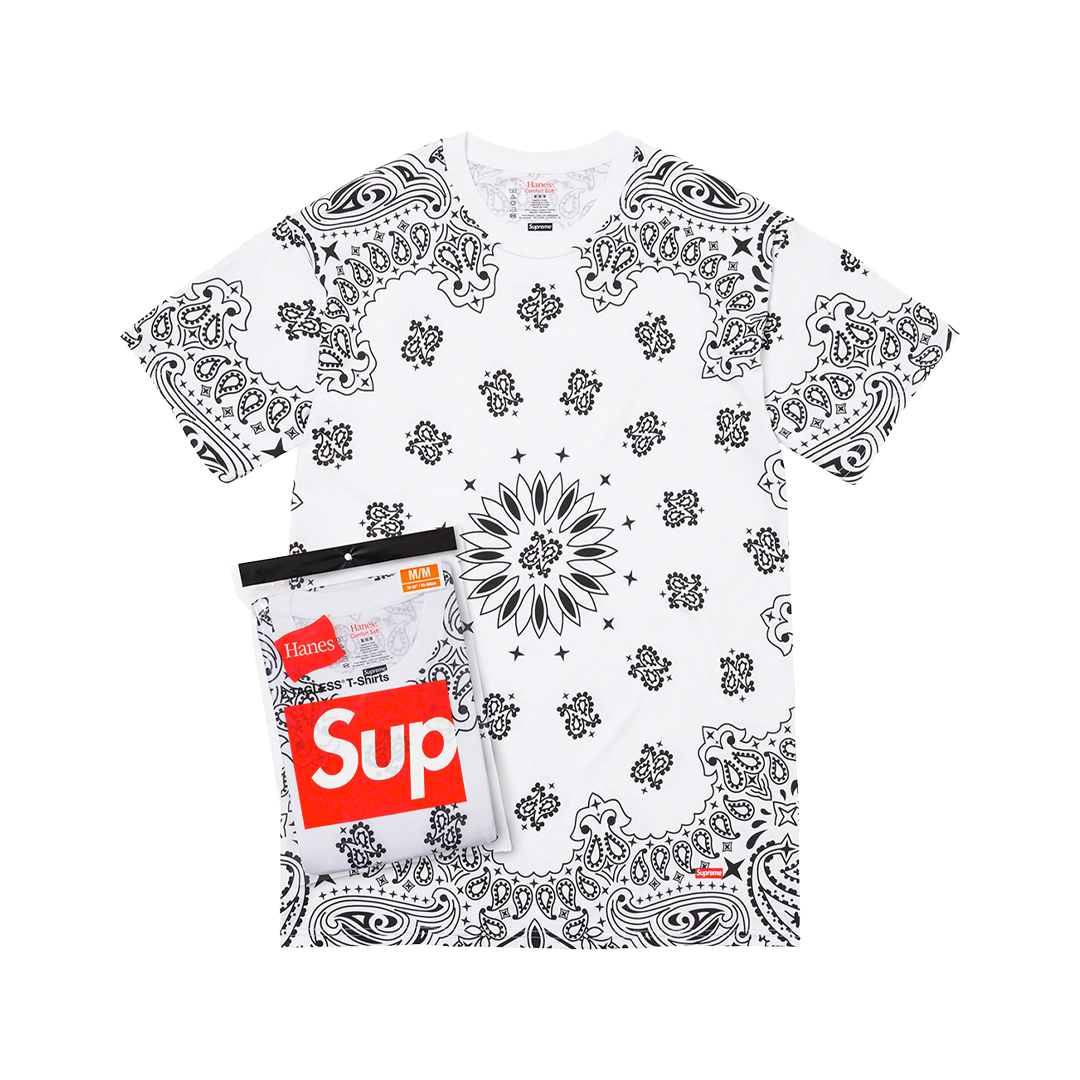 Supreme Pack Camiseta Bandana C/2 White